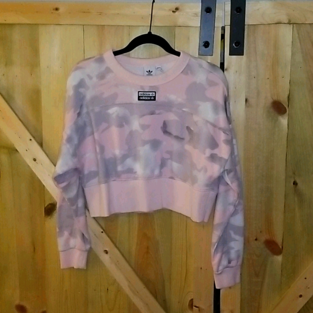 adidas Originals cropped camo top